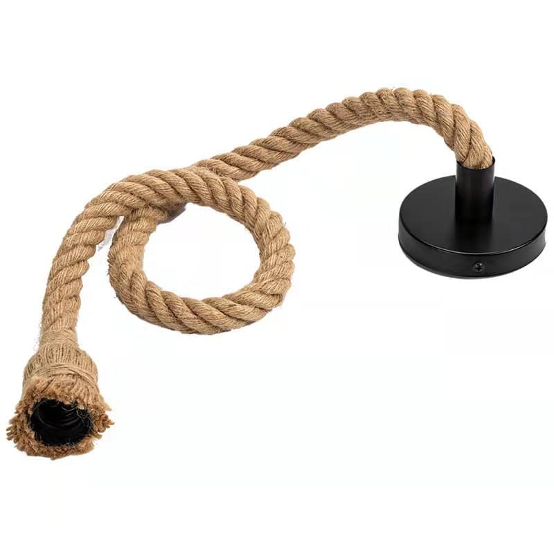Vintage Rope Pendant Light Creative Industrial Style Decorative Pendant Light Single Head Double Head Coffee Shop Bar Restaurant Personality Pendant Light
