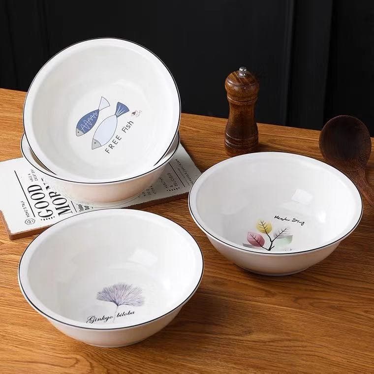 Nordic 9-inch Ceramic Soup Bowl Noodle Bowl Modern Creative Home Tableware Personality Ceramic Bowl Large Rice Bowl Soup Bowl