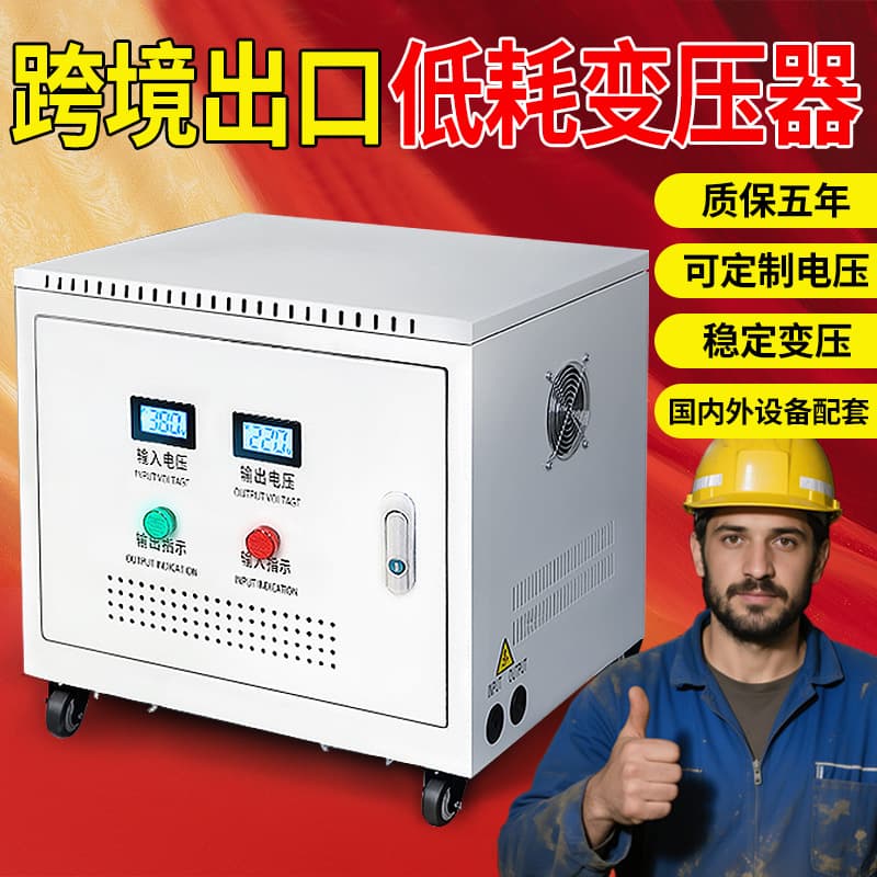 Cross-Border Export Three-Phase Transformer 380V to 220V 200 Three-Phase to Three-Phase English Casing