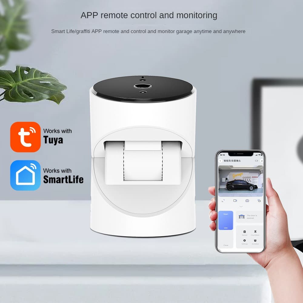 Tuya WiFi Garage Door Camera Night Vision HD 1080P Mobile Remote Control Garage Door Controller