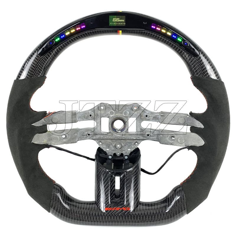 Carbon fiber steering wheel for Mercedes-Benz AMG CLA CLK CLC CLB C300 C-Class Dragonfly shape modification