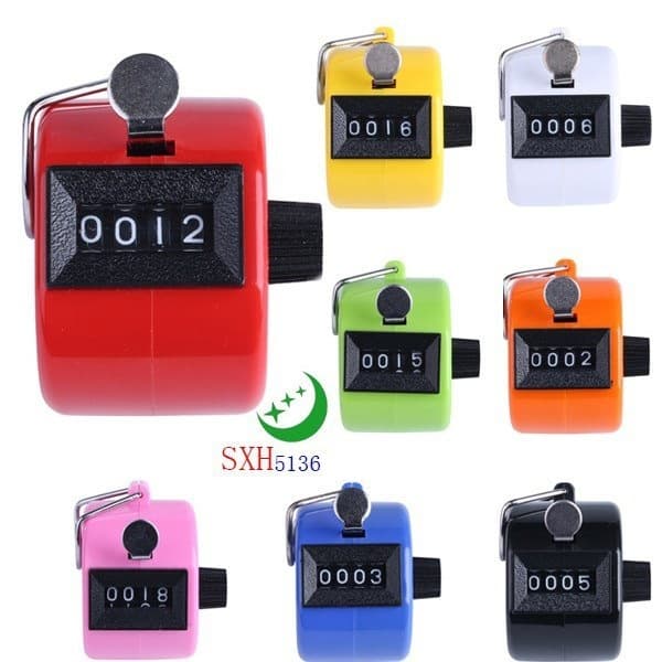 5101 plastic shell hand-press 4-digit mechanical counter, battery-free and durable tally device