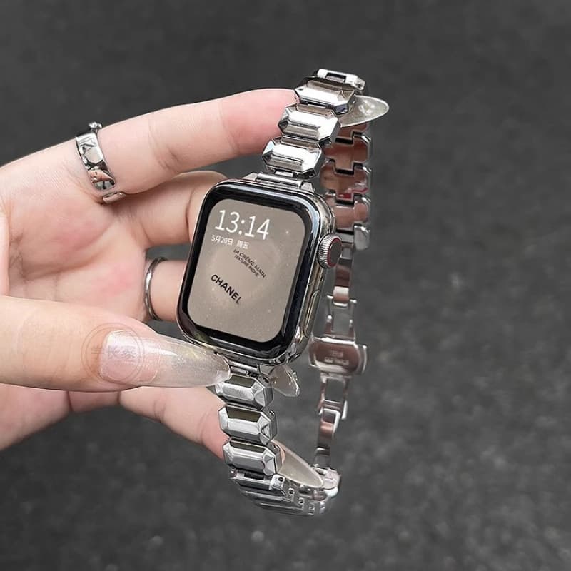 Suitable for iwatchs9/s10 watch strap metal ise2 summer apple s11s7 watch strap for girls 65 Huawei 18M