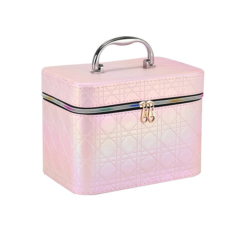 Factory Direct Large Capacity Multifunctional Cosmetic Bag with Mirror, Portable Handheld Makeup Case for Cosmetics
