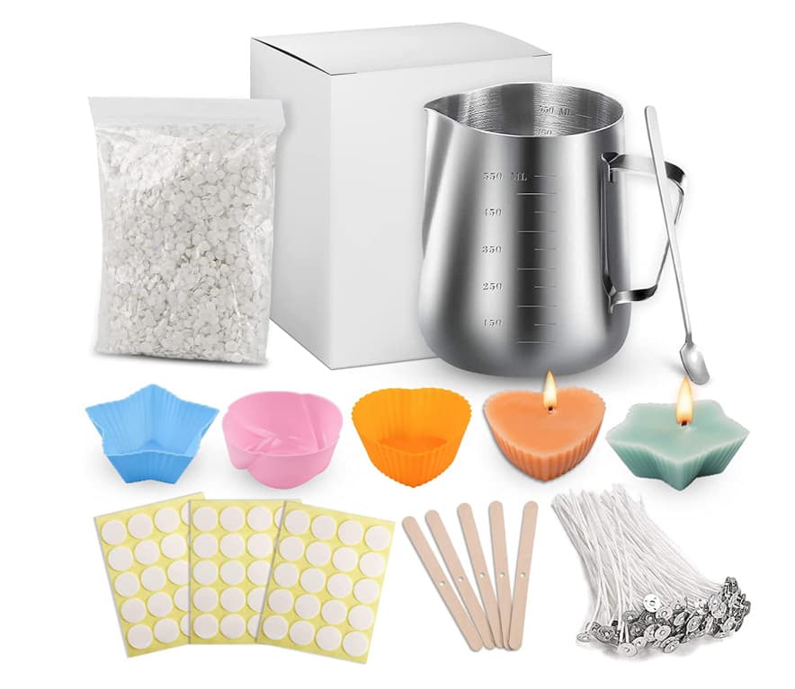 Candle Making Kit Supplies Beeswax DIY Candle Craft Tools Candle Making Pouring Pot Candle Molds