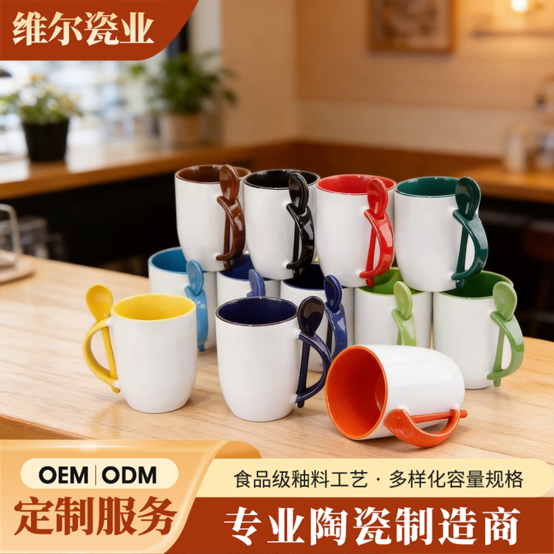Ceramic Mug Custom Heat Transfer Mug Factory 11oz Sublimation Blank Coated Cup Water Cup Double Color Cup