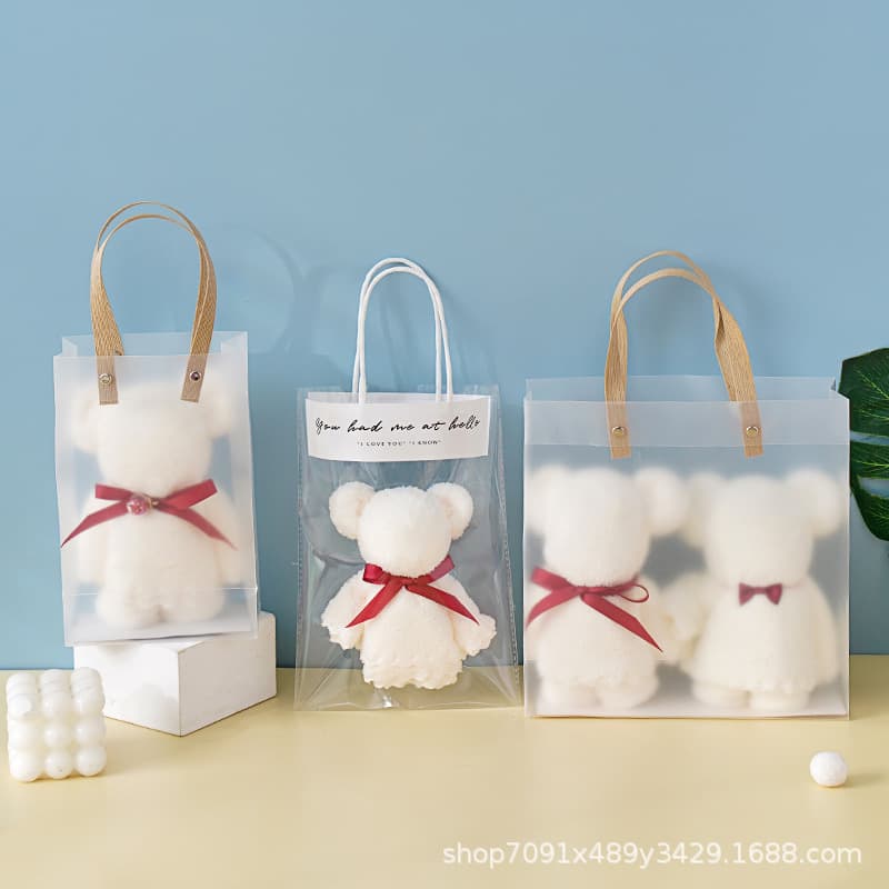 PVC frosted bag, ins-style bag, gift bag, candy bag, semi-transparent bag, wedding favor bag, return gift packaging bag