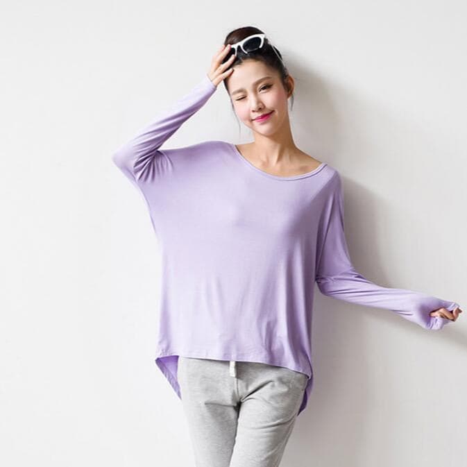 Modal Long-Sleeve Loose Front Short Back Long Top Irregular Long Short-Sleeve T-Shirt for Women Half-Sleeve Summer Red Trendy Style