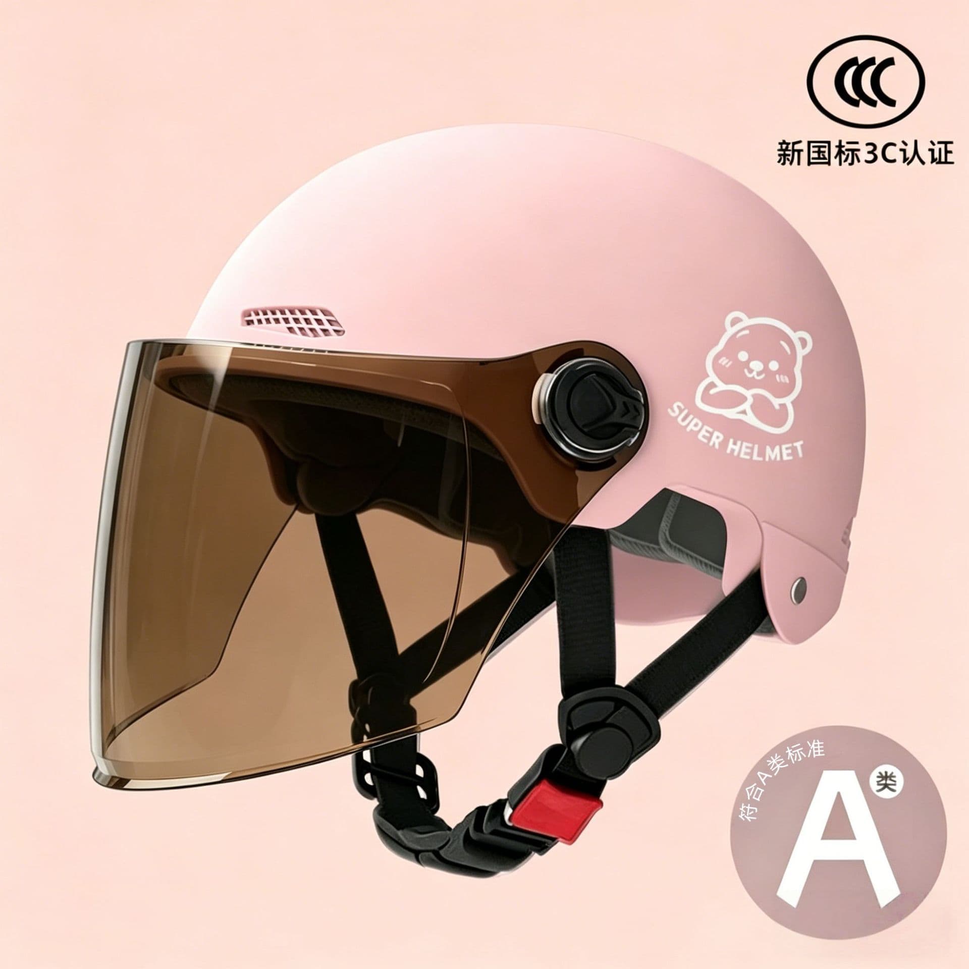 New National Standard 3C Certified Electric Motorcycle Helmet Unisex Electric Scooter All-Season Safety Helmet Adult Half Helmet