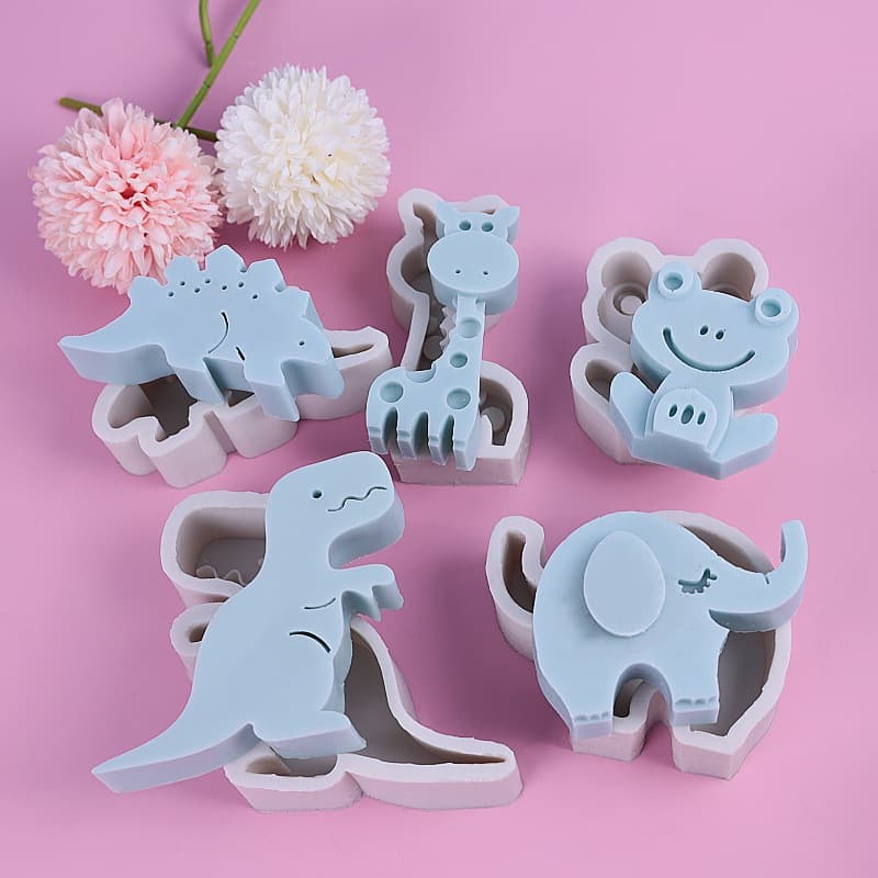 Dinosaur Giraffe Silicone Candle Mold Aromatherapy Crystal Drip Children's Educational Toys Cake Baking Mold Modern Simple Style