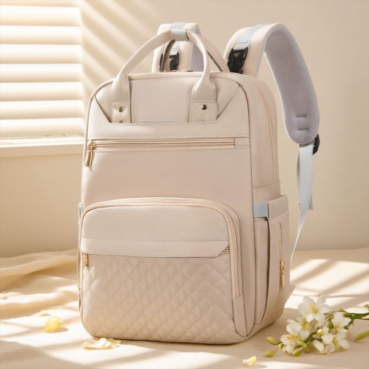 Wholesale cross-border 2026 new model mommy bag multifunctional fashion shoulder portable large capacity mother and baby backpack