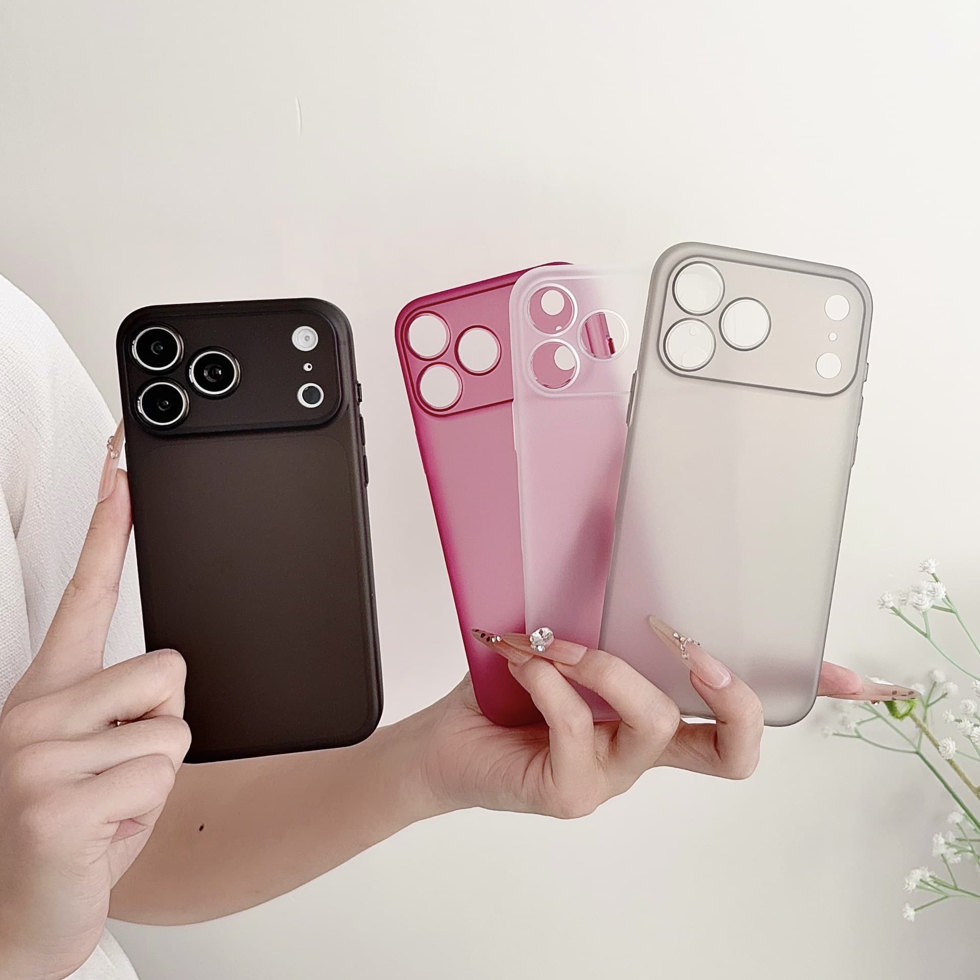Ice fog tpu Apple 17promax mobile phone case soft 16promax protective cover simple anti-yellow environmentally friendly mobile phone case