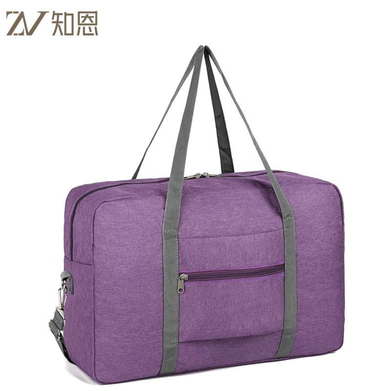 Foldable Travel Duffle Bag for Short Business Trips, Large Capacity Zip-Up Carry-On Luggage Tote