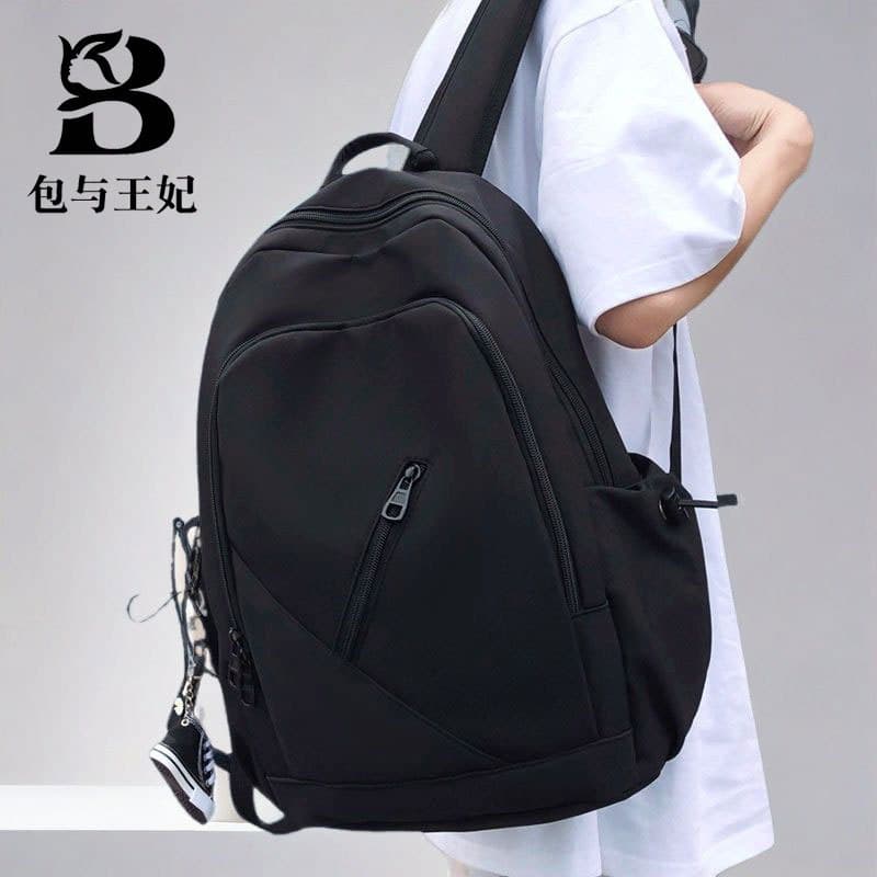 High school girl high school bag solid color new large-capacity backpack junior high school student simple travel backpack