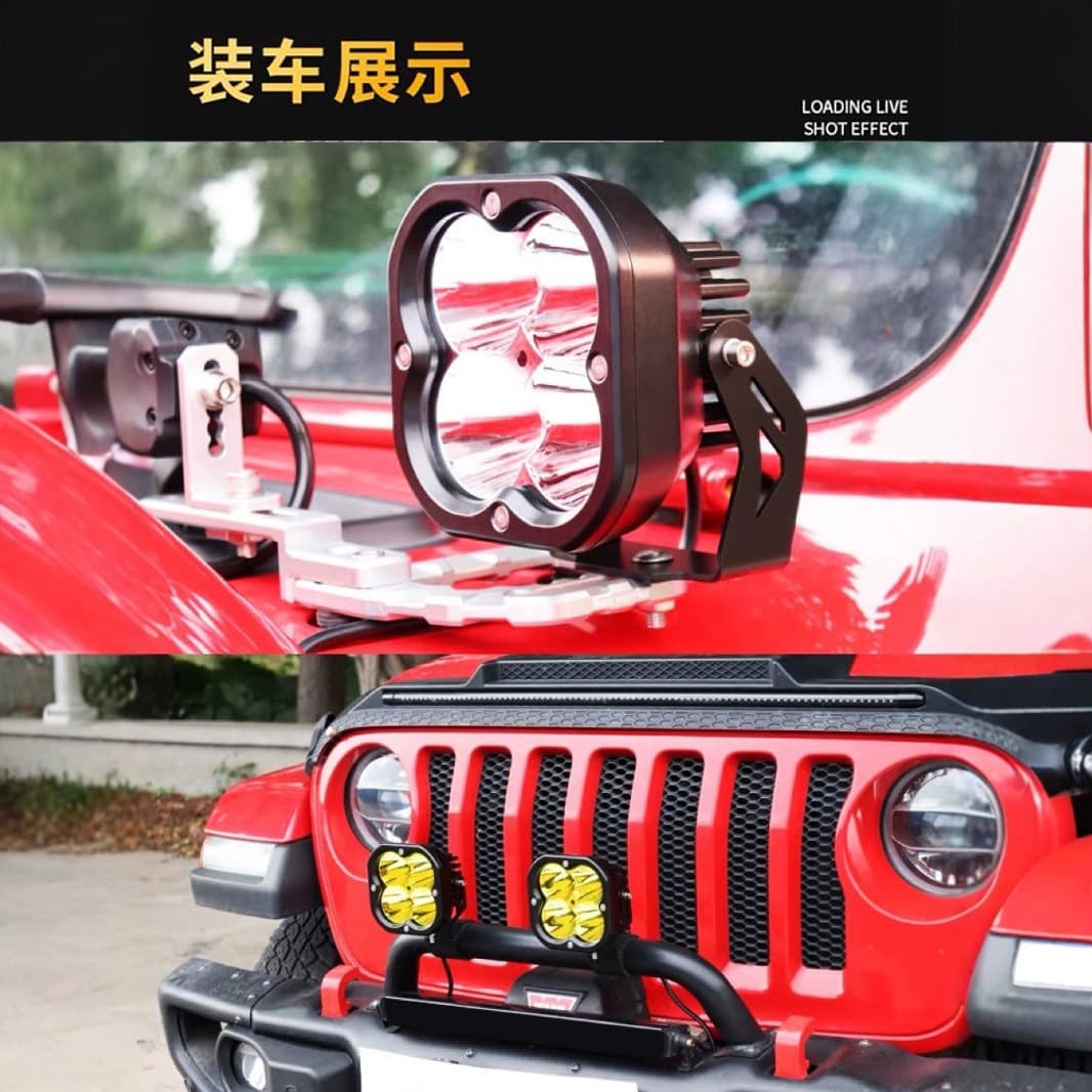 Hot sale super bright 5 inch 80w high power LED off-road vehicle square spotlight modified A- pillar spotlight front bumper headlight