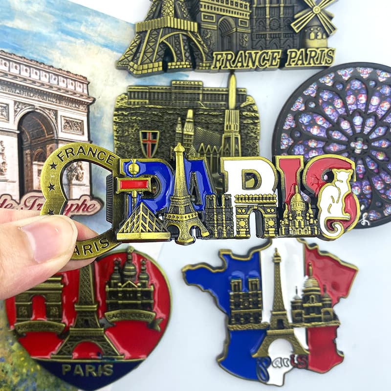 Metal Notre-Dame de Paris Architecture Fridge Magnet Tourist Souvenir Creative Gift Window Decoration Present