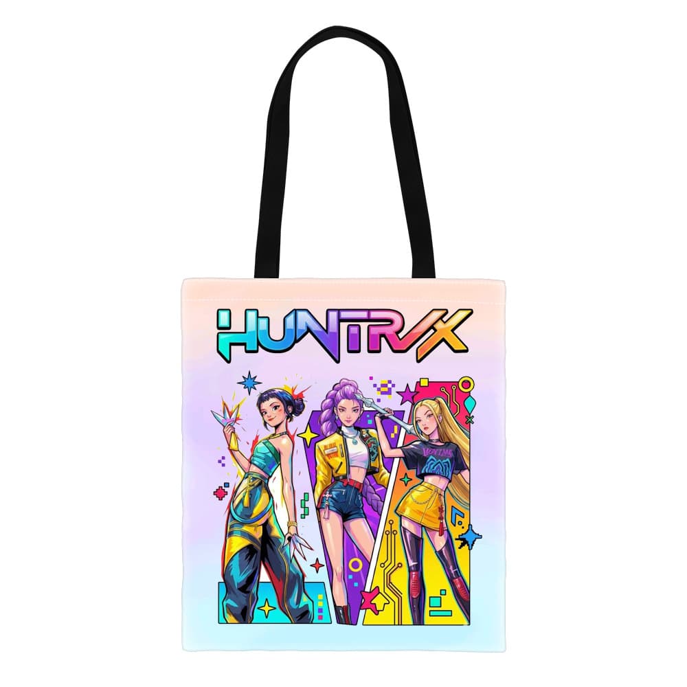 POD Mode Demon Hunters Unisex Canvas Bag, KPop Demon Hunters Shopping Bag Tote