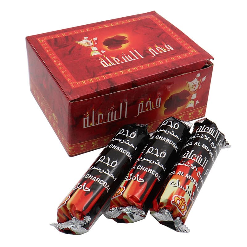 Arabian hookah charcoal, quick-burning charcoal, 33mm, 100 pieces