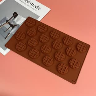 Multi-hole Round Mini Waffle Cookie Chocolate Cake Decoration Wax Bottle Sugar Gypsum Squeeze Toy Drop Glue Mold