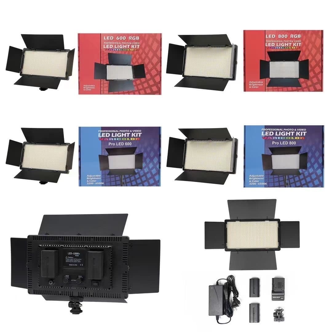 Cross-Border 800 Series Fill Light for Outdoor Live Streaming and Photography, Portable Lighting, Photography Light, Large Screen Led Square Light