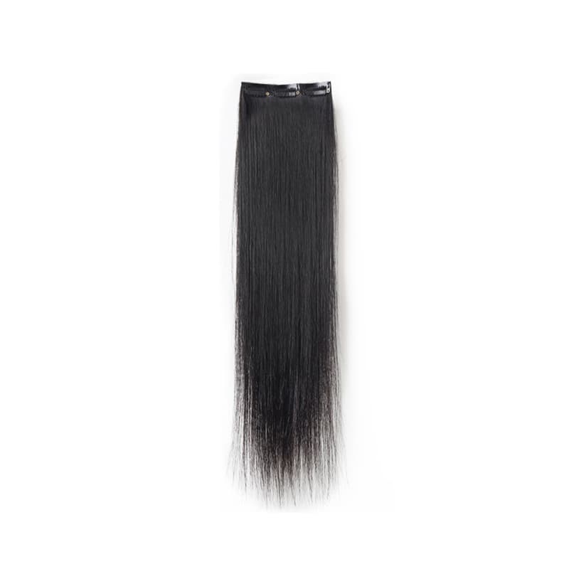 Real Hair Hand-Tied Invisible Hair Extensions Straight Hair Pieces for Women Seamless Volume Enhancement Long Hair Extension Pad Wig Piece
