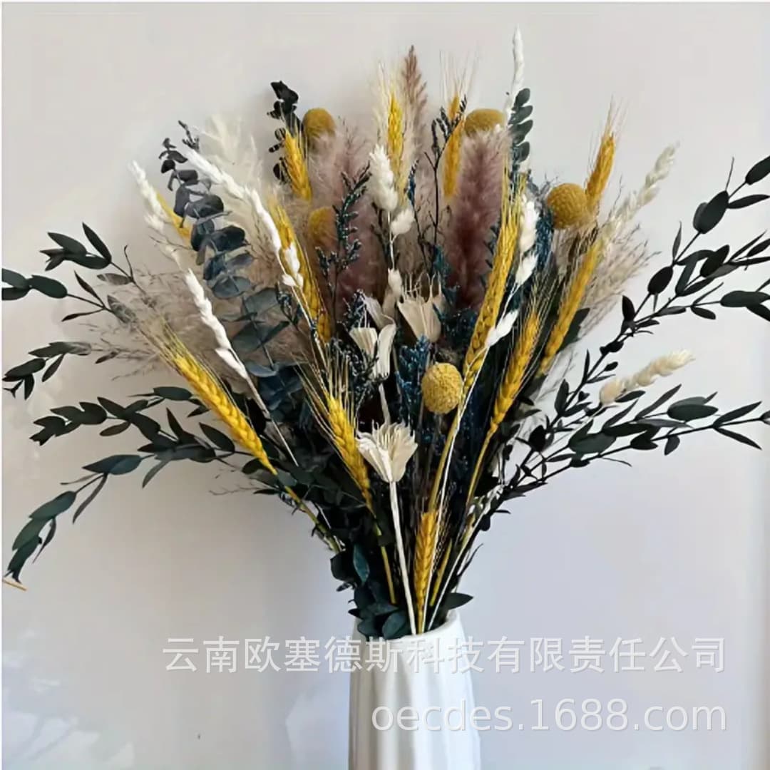 Dust Bunny Pampas Grass Dried Flower Bouquet Real Pampas Grass Yunnan Reed Small Reeds