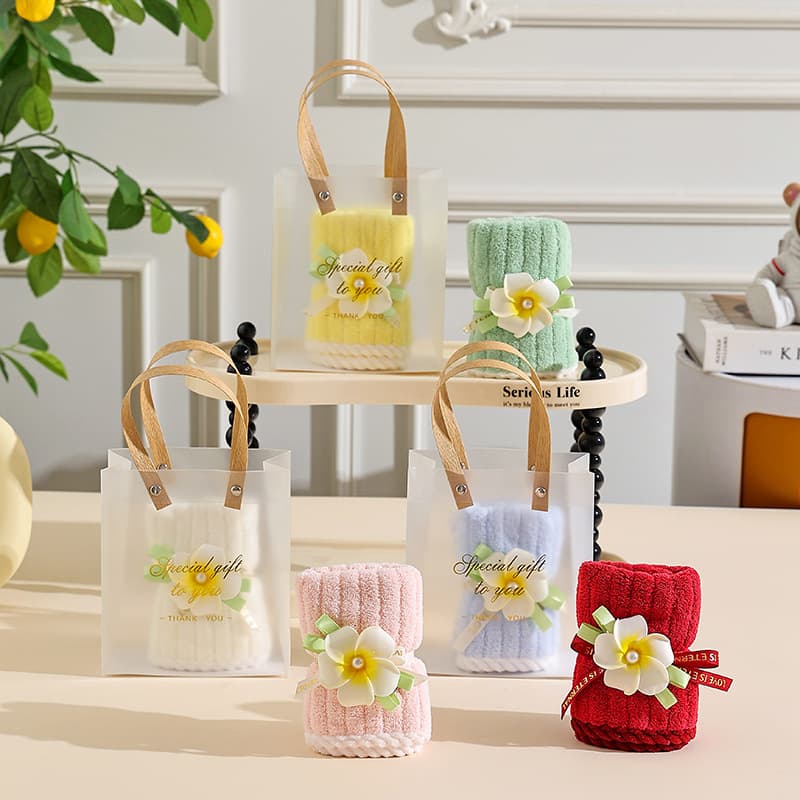 Plumeria Flower Duckbill Clip Towel Souvenir Creative and Practical Holiday Event Gift for Women's Day and Bridesmaid Gifts