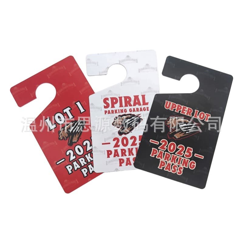 Cross-border foreign trade export of PVC plastic four-color printed parking signs, rearview mirror tags, irregularly shaped hanging signs, and doorplate production.