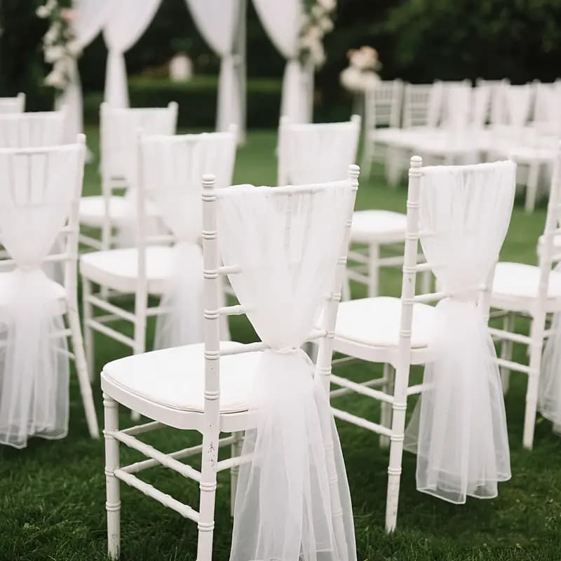 Cross-border delivery of white curtains, highly soft decoration suitable for various wedding scenes - birthday parties