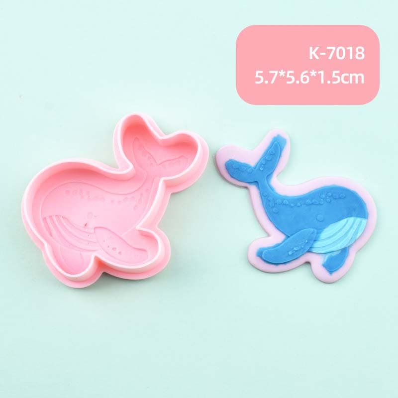 3D Cookie Mold Ocean Animal Relief Series Realistic DIY 3D Press Design Cookie Stamping Mold