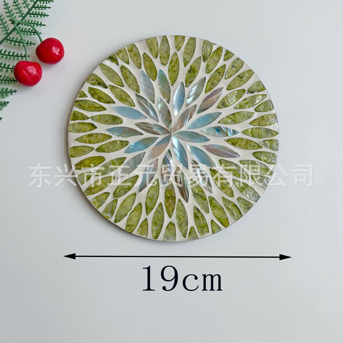 Shell Placemat Shell Decorative Plate Colorful Shell Coaster Creative Decorative Shell Round Table Heat Insulation Pad Shell Mat