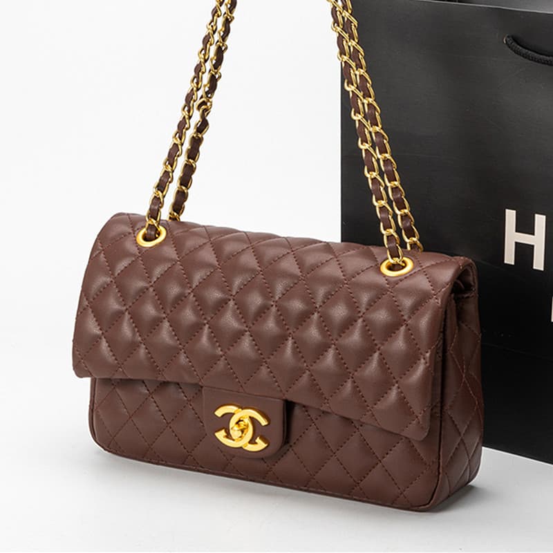 Chanel Genuine Leather Handbag Women 2025 New Style Underarm Bag Diamond Quilted Chain Fashion Versatile Shoulder Crossbody Handbag