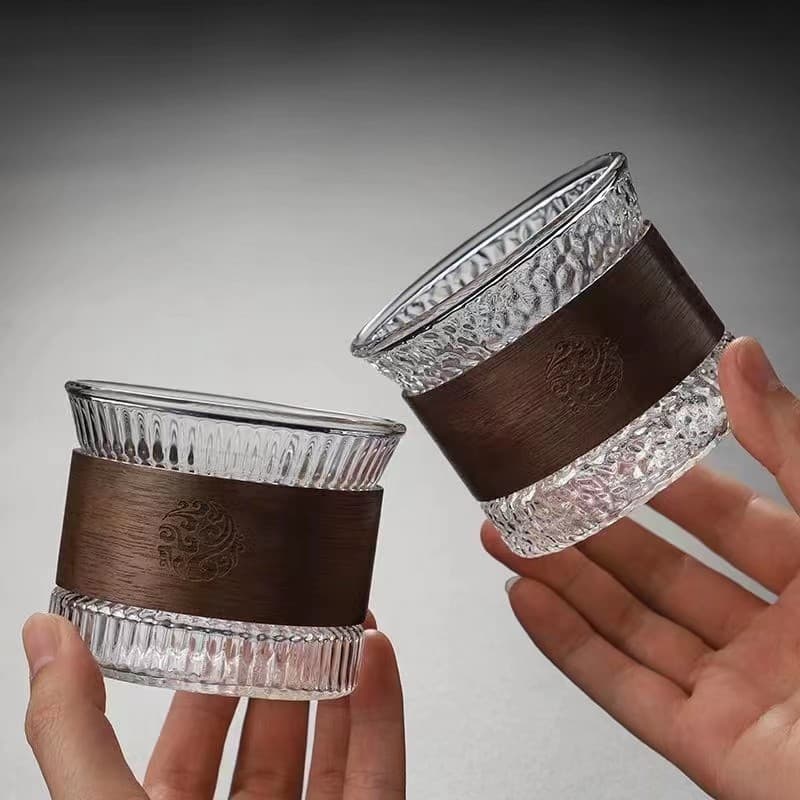 Thickened Heat-Resistant Single Cup Tea Cup Coffee Cup Glass Brew Cup Sipping Cup Aesthetic Simple Japanese Style Aohong