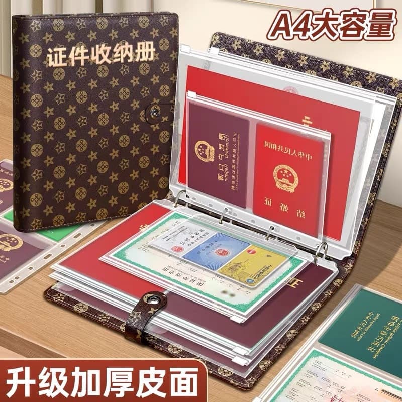 A4 document storage booklet baby birth certificate vaccine booklet storage tourist visa bank card bag time deposit slip holder