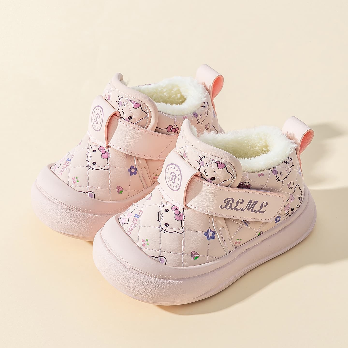 Children's Shoes 2025 Winter New Cotton Shoes, Boys' Soft-Soled Non-Slip Shoes, Girls' Fleece-Lined Warm Short Boots