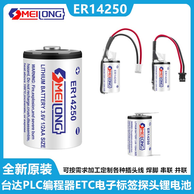 New original ER14250 3.6V lithium battery PLC Delta programmer probe IoT sight ETC
