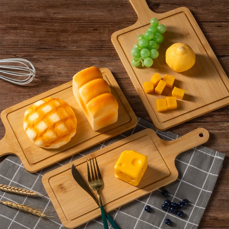 Wooden western dinner plate steak dinner plate bread dinner plate round square dinner plate simple light luxury home western food restaurant