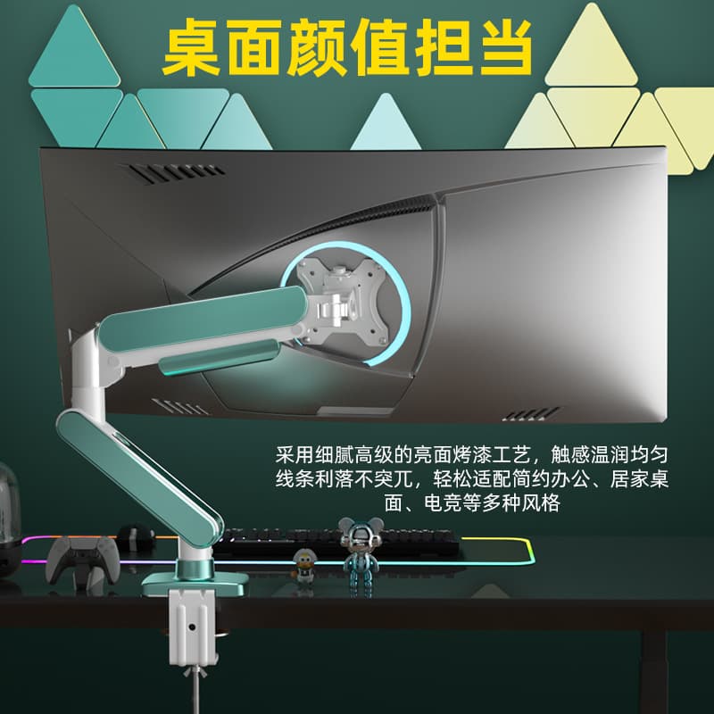 Factory Direct Display Stand Gas Spring Hover Mechanical Arm Lift Rotate Desktop No-Drill Computer Base
