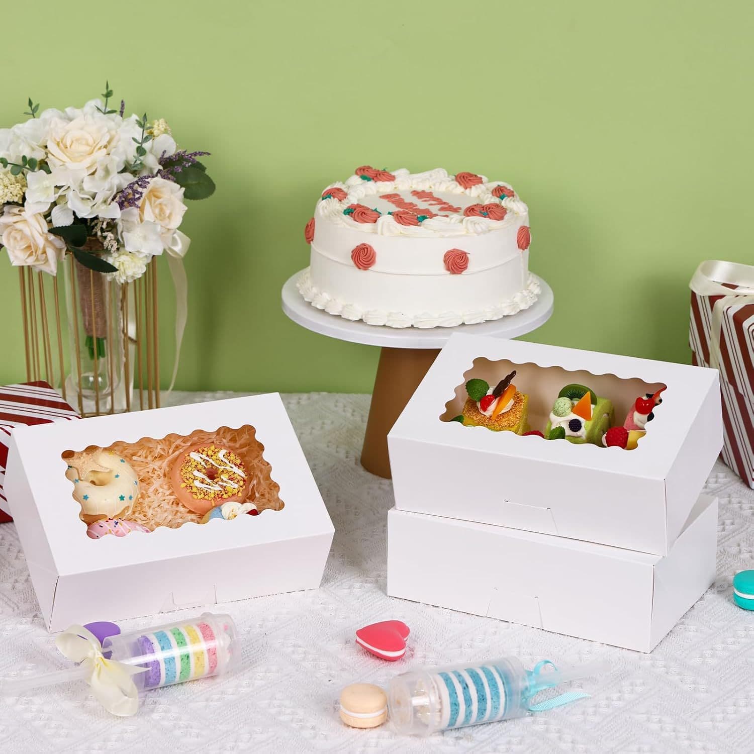 Cross-border rectangular kraft paper window baking box candy macaron dessert packaging box Christmas wedding party