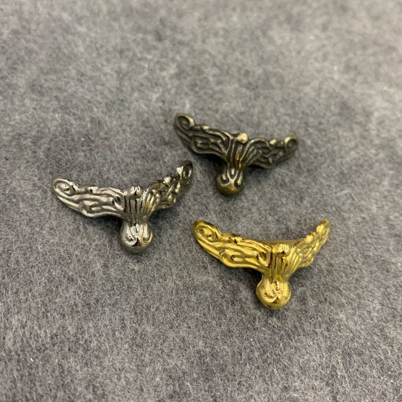 Zinc Alloy Bottom Corner Small Box, Paper Box, Wooden Box, Craft Box, Cosmetic Box Accessories Bottom Corner Small Corner Guard