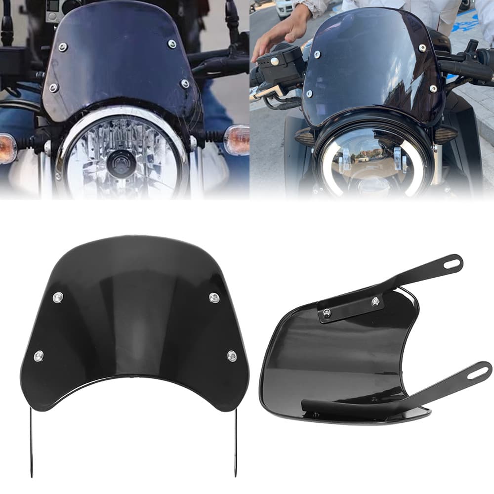 Prince motorcycle windshield retro modification CG125 transparent windshield front fender windshield protection plate cover