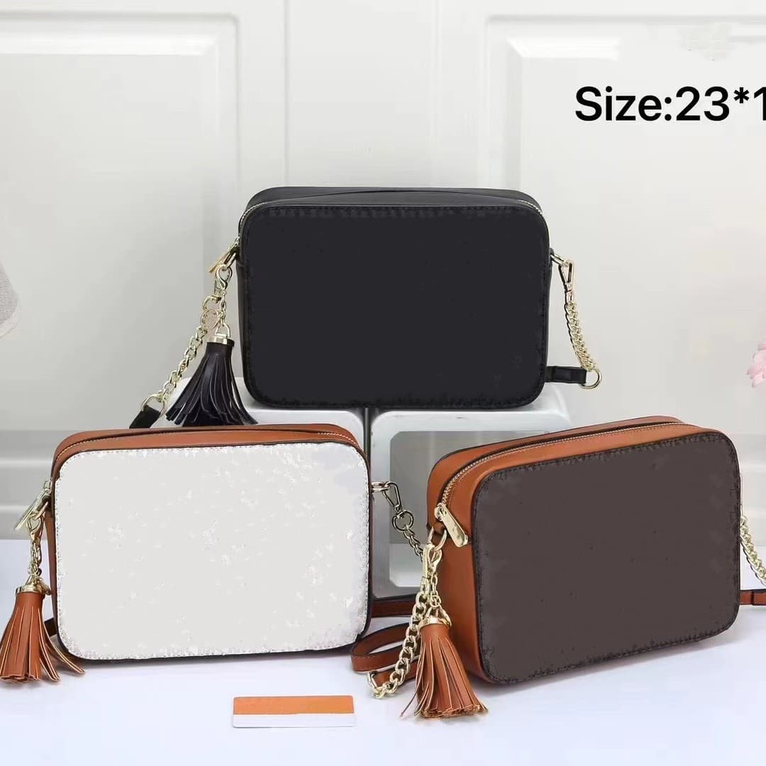 European and American Fashion Handbag Crossbody Shoulder Bag for Women Tassel Bag Camera Bag Mini Square Bag