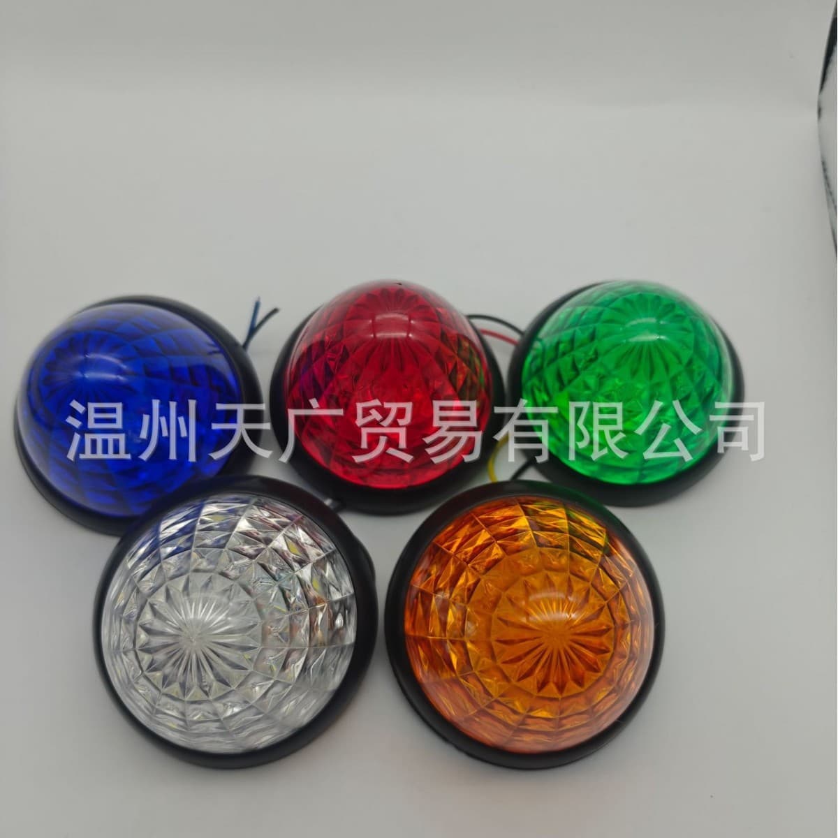 Cross-border supply suitable for 12V-24V red bullet truck light turn signal 16LED vehicle warning side light