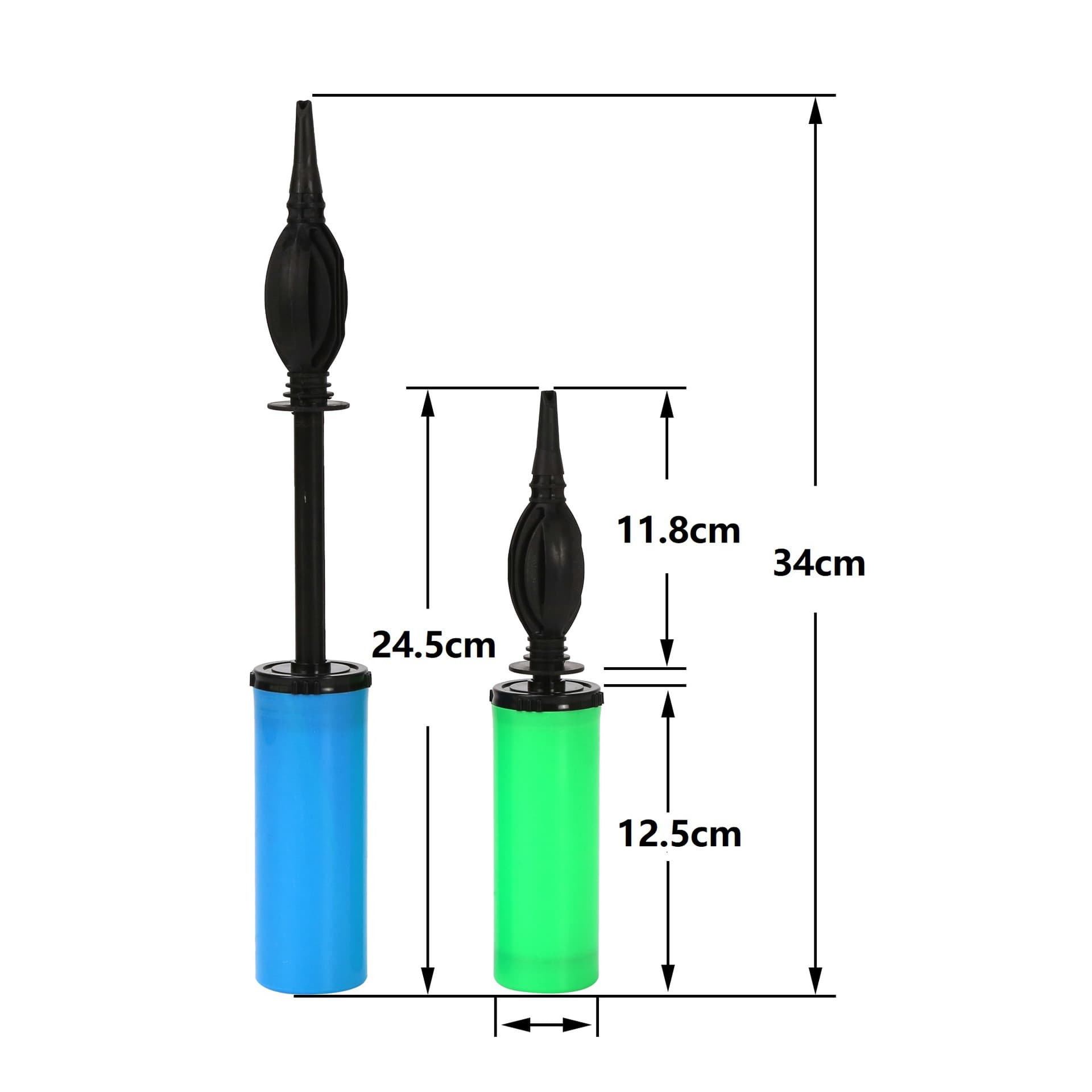 SPU Short Balloon Pump, Hand-push Two-way Air Pump, Wedding Party Holiday Decoration Balloon Inflator