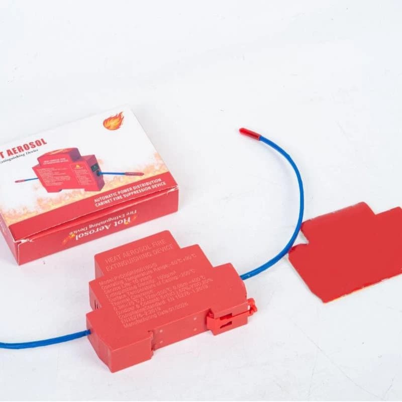 Fire extinguishing sticker hot aerosol fire-fighting fully automatic distribution box new energy vehicle energy storage guide rail household fire extinguisher