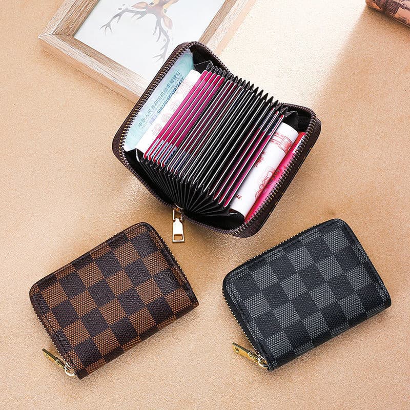 Mesh and Color-Blocked Accordion Card Wallets, Multi-Slot Card Holders, Large Capacity ID and Driver's License Cases, Compact Unisex Casual Change Purses
