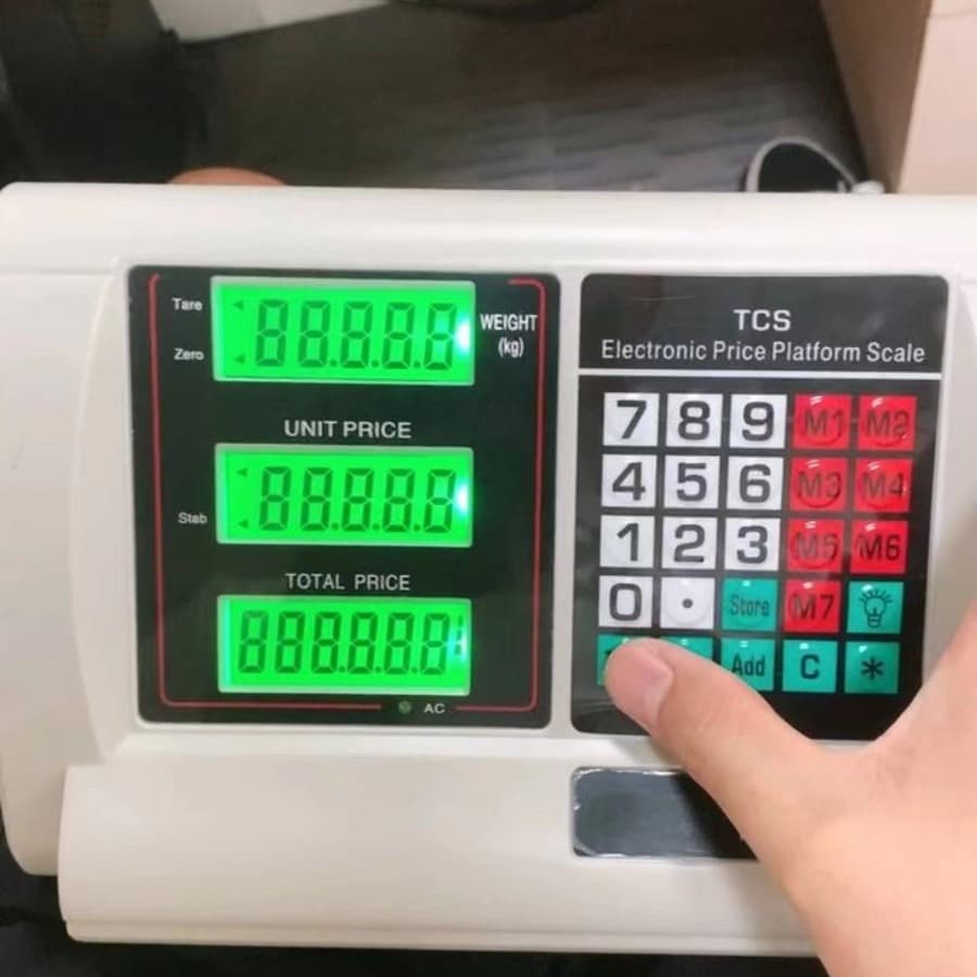 300kg Red Display 45*60 Platform Electronic Platform Scale, English Standard Model