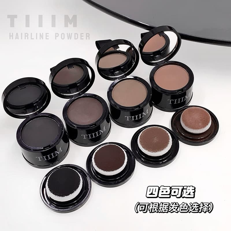 TIIIM Hairline Contouring Powder, Contouring and Filling Forehead and Sideburns, Hair Volumizing Powder, Hair Touch-up, Long-Lasting Makeup.