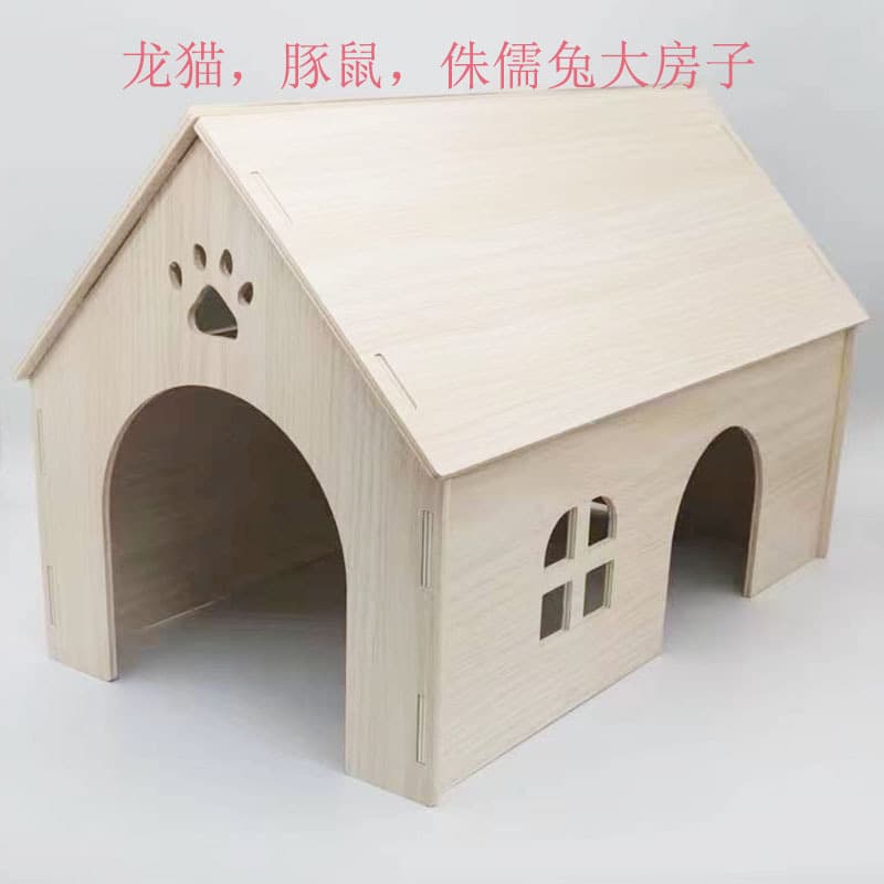 Wholesale Chinchilla Wooden Nest, Wooden House for Flying Squirrel, Chinchilla Guinea Pig Squirrel Nest, Guinea Pig Rabbit Landscape Accessories