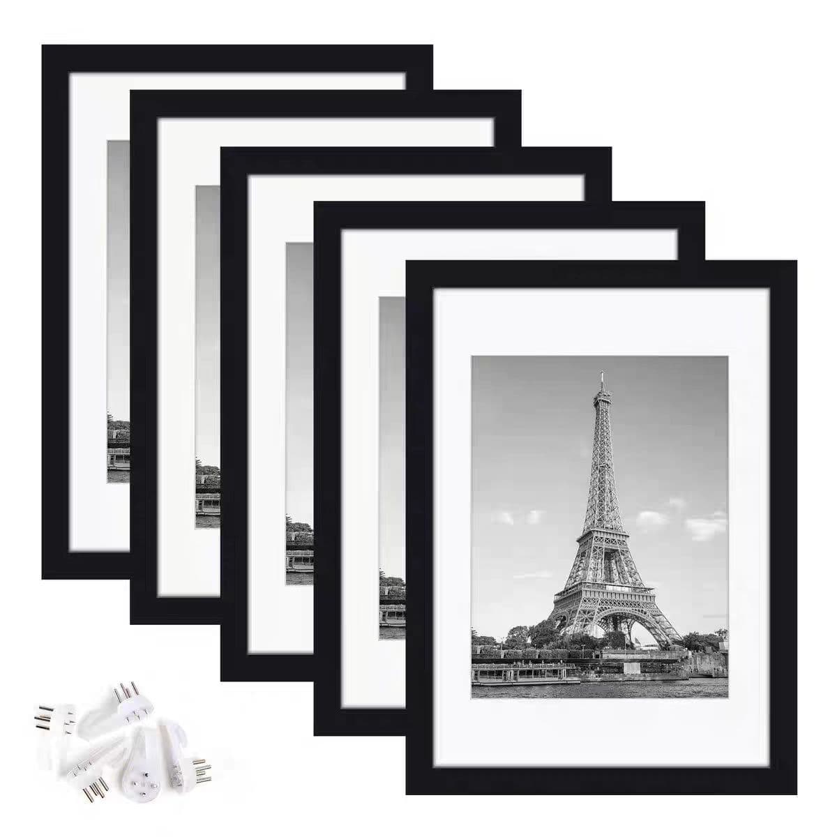 Cross-border Minimalist Wooden Picture Frame DIY 5-Pack Amazon Kids Art Frame Eiffel Tower Photo Frame Factory Wholesale
